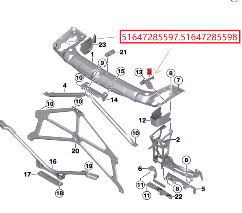 BMW F30 328D 328I 335I FAR AYAĞI / BAĞLANTI BRAKETİ