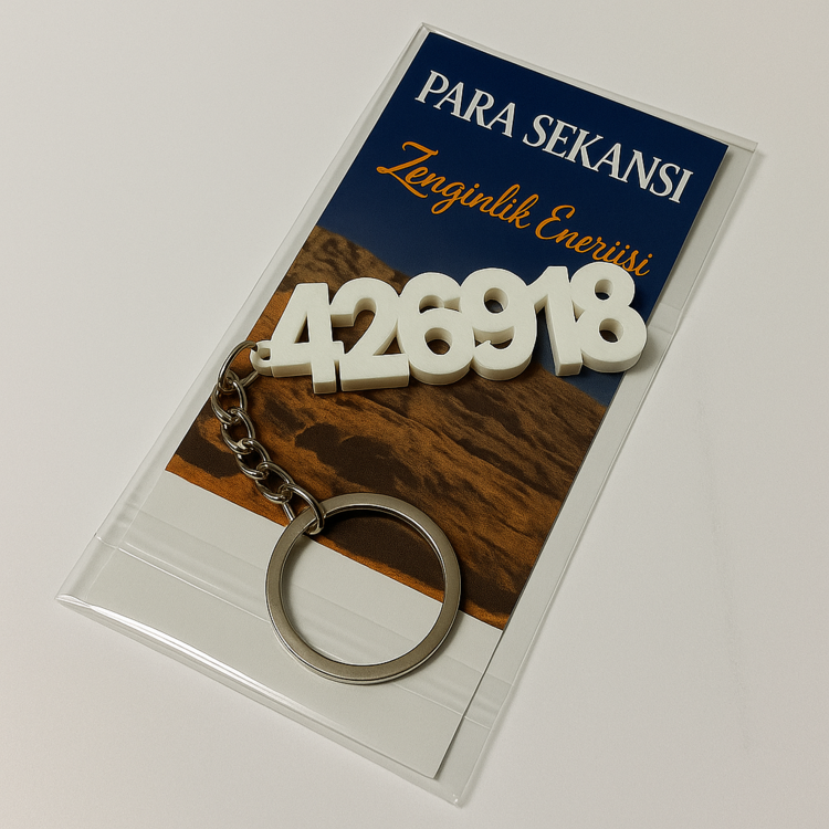 Para Çekme Sekansı Anahtarlık – Spiritüel Enerji ile Zenginlik Kapılarını Açın!
