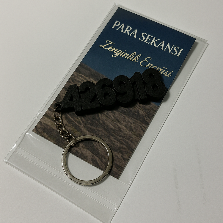 Para Çekme Sekansı Anahtarlık – Spiritüel Enerji ile Zenginlik Kapılarını Açın!
