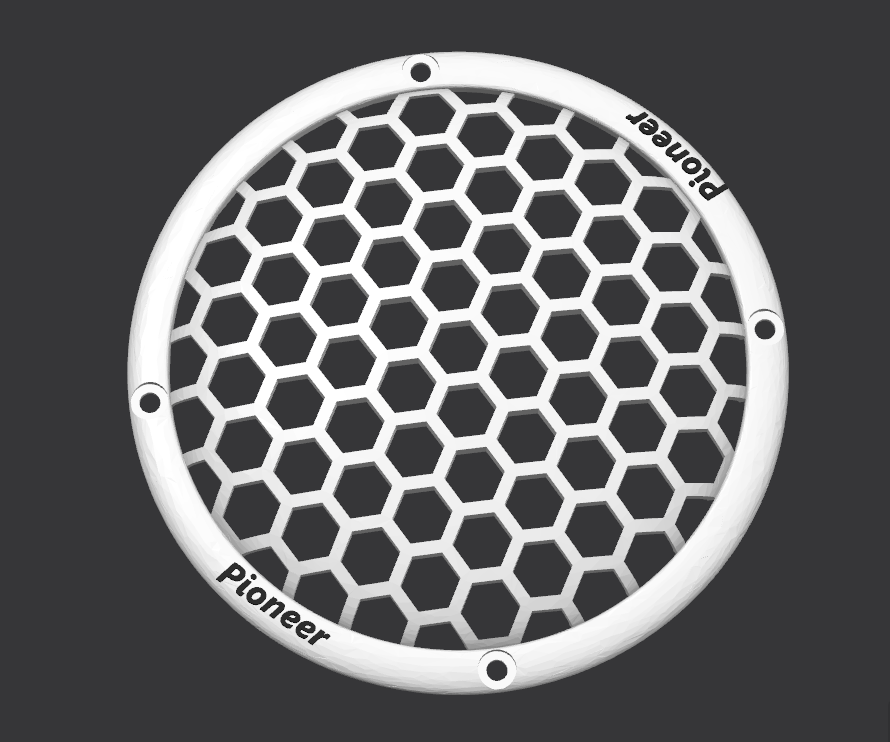 16.5 cm Pioneer Tarzı Yuvarlak Hoparlör Izgarası – 2 ADET