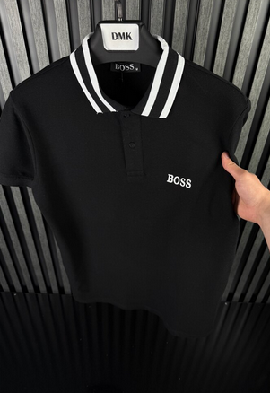 BOSS Polo Yaka Siyah Tshirt