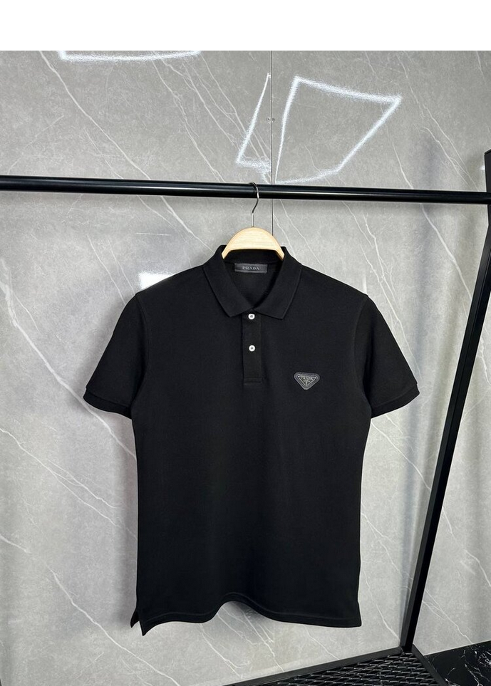 Prada Polo Yaka Siyah Tshirt