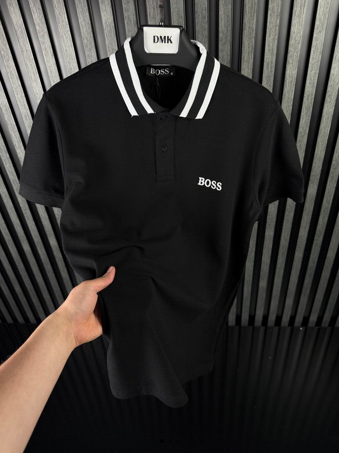 BOSS Polo Yaka Siyah Tshirt