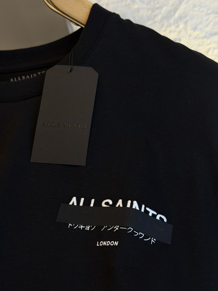 All Saints Logo Appliquéd %100 Cotton Tshirt