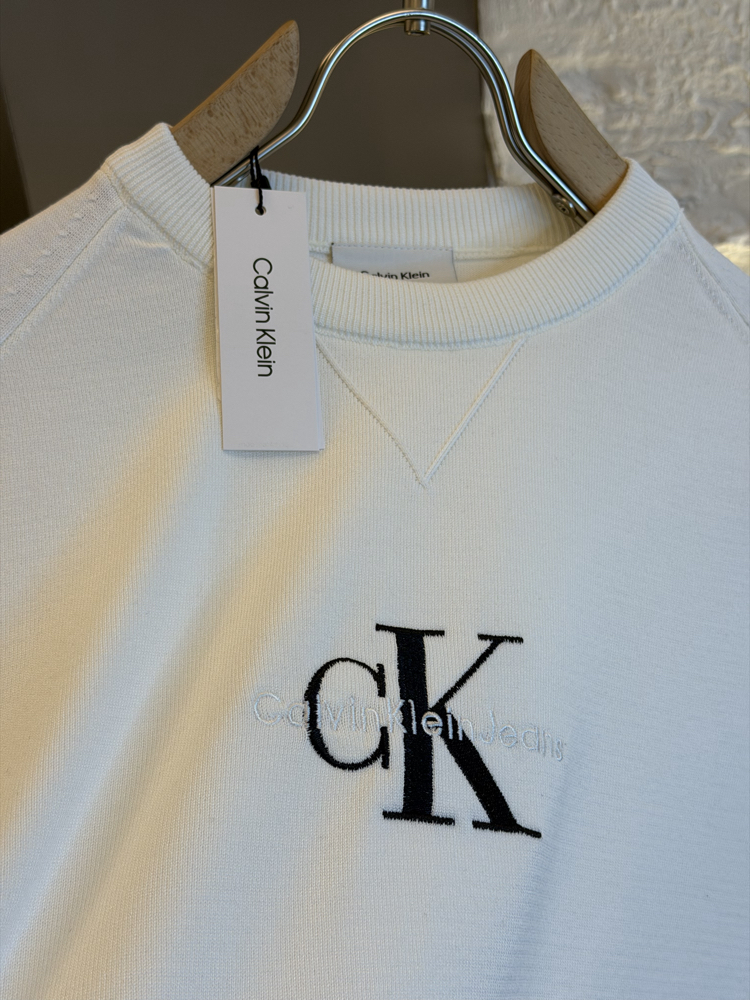 Calvin Klein Logo Appliquéd %100 Cotton Knitwear