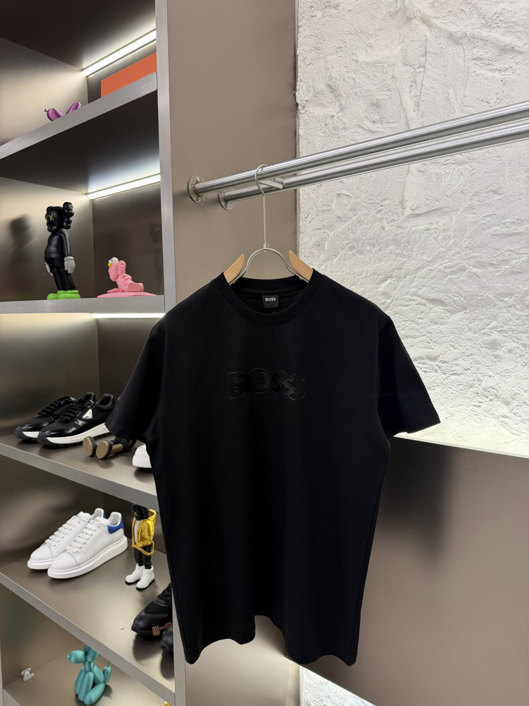 BOSS Logo Appliquéd %100 Cotton Tshirt