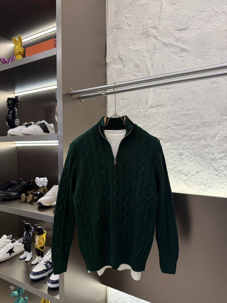 Ralph Lauren %100 Pamuk Örme Half Zip Triko