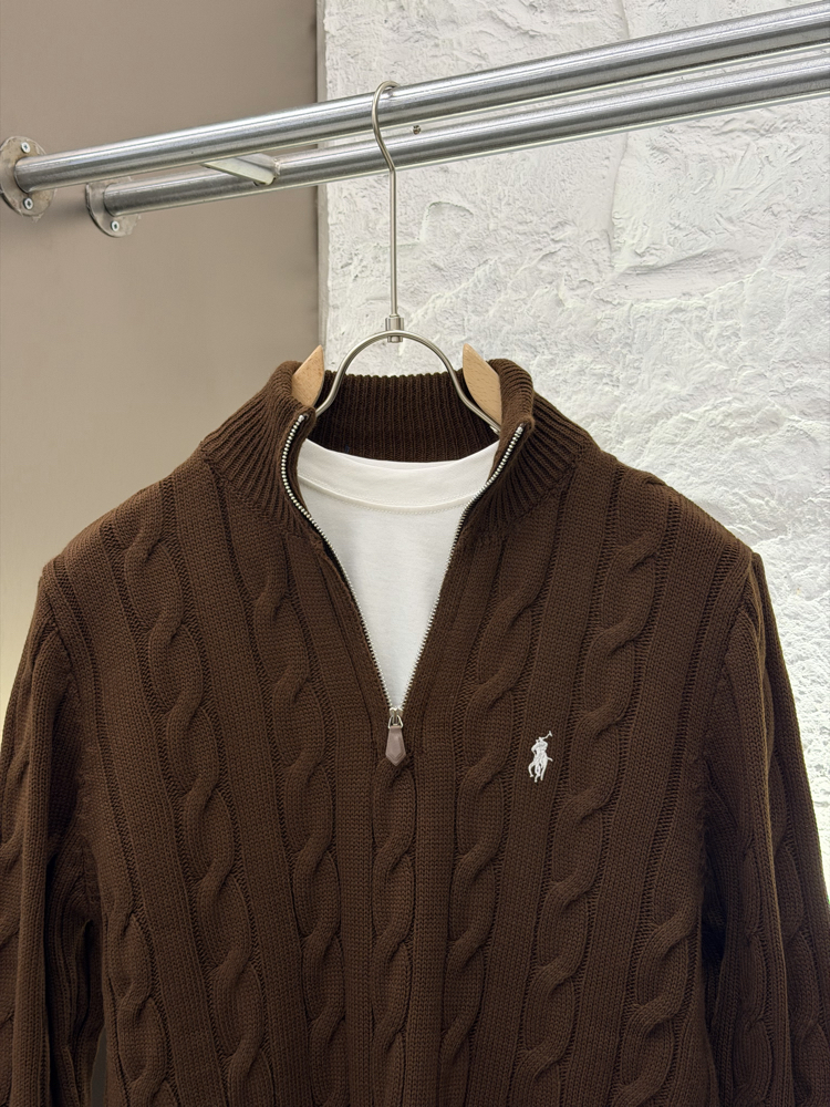 Ralph Lauren %100 Pamuk Örme Half Zip Triko
