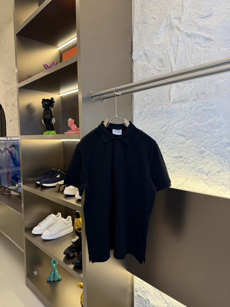 Les Benjamins Logo Appliquéd %100 Cotton Polo Tshirt