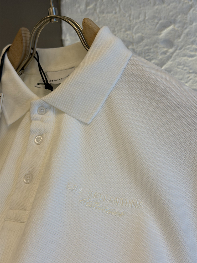 Les Benjamins Logo Appliquéd %100 Cotton Polo Tshirt