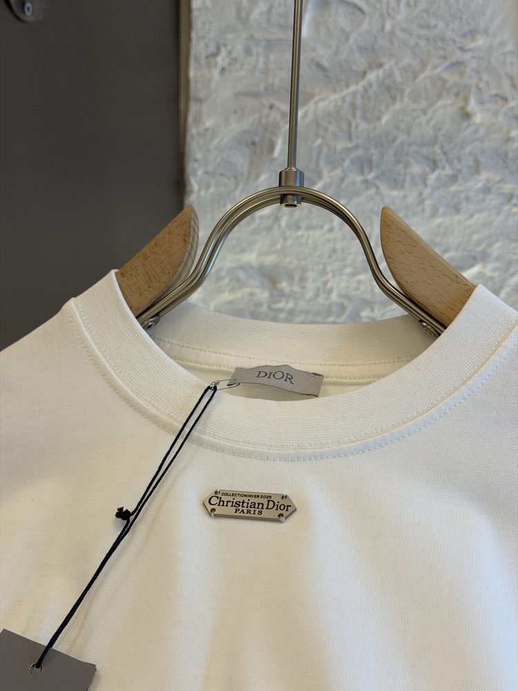 Christian Dior Logo Appliquéd %100 Cotton Tshirt