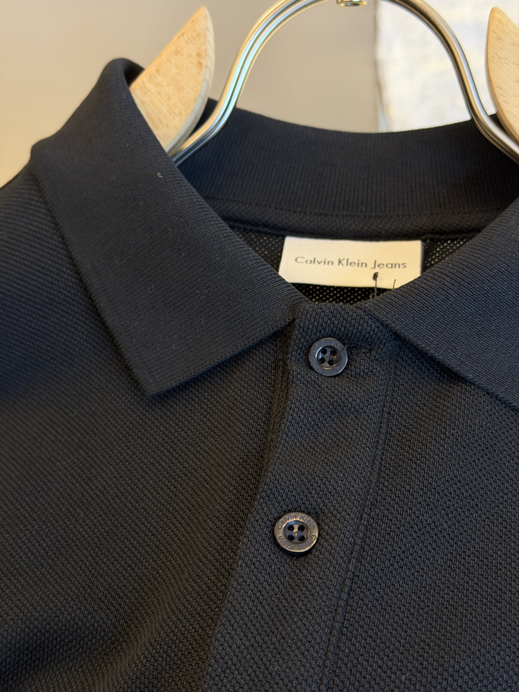 Calvin Klein Logo Appliquéd %100 Cotton Polo Tshirt