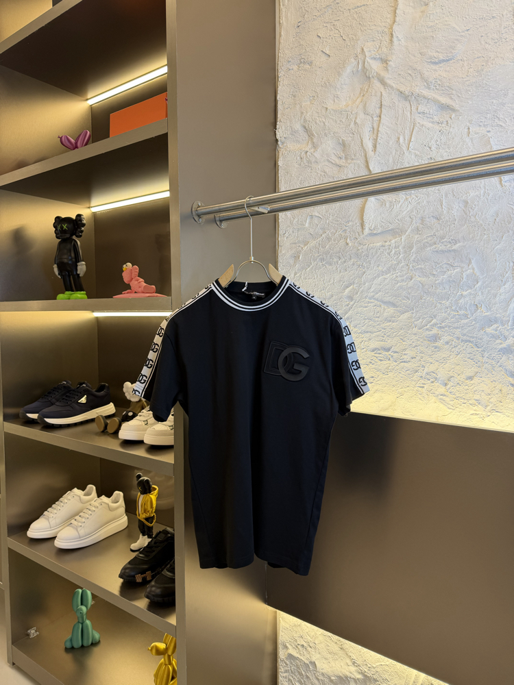 Dolce Gabbana Logo Appliquéd %100 Cotton Tshirt