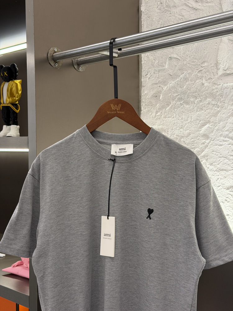 Ami Paris Logo Appliquéd %100 Cotton Tshirt
