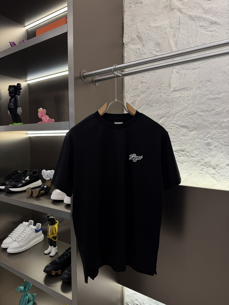 GANT Logo Appliquéd %100 Cotton Tshirt Siyah