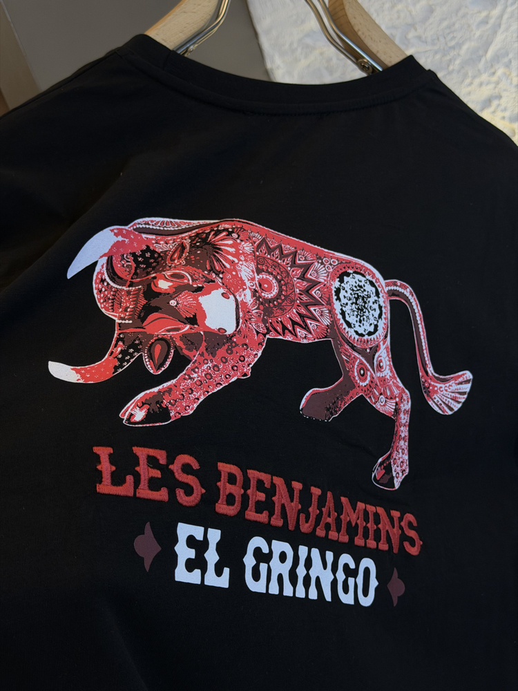 Les Benjamins Logo Appliquéd %100 Cotton Tshirt