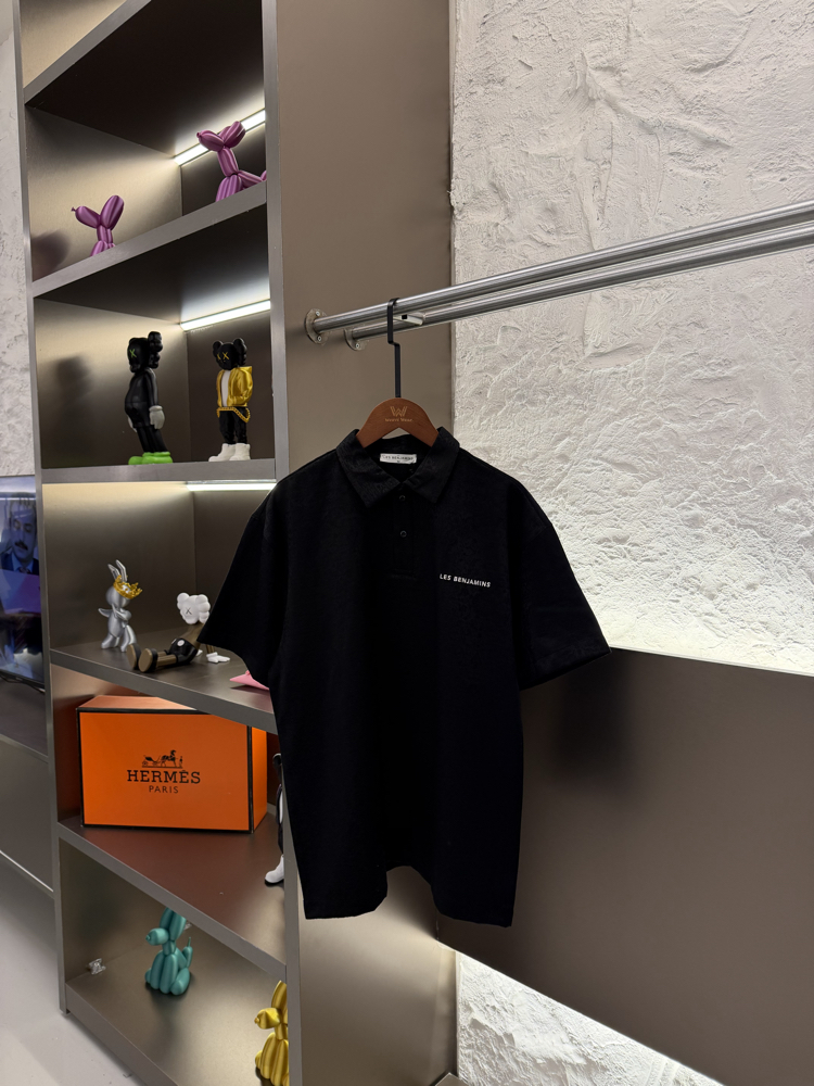 Les Benjamins Classics %100 Cotton Polo Tshirt Siyah
