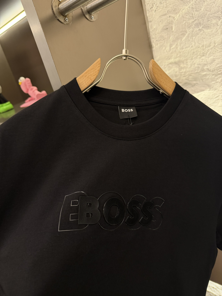 BOSS Logo Appliquéd %100 Cotton Tshirt
