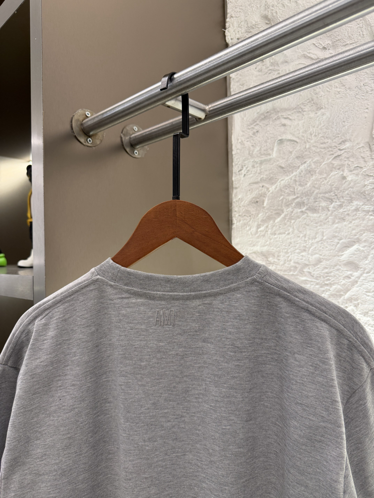 Ami Paris Logo Appliquéd %100 Cotton Tshirt