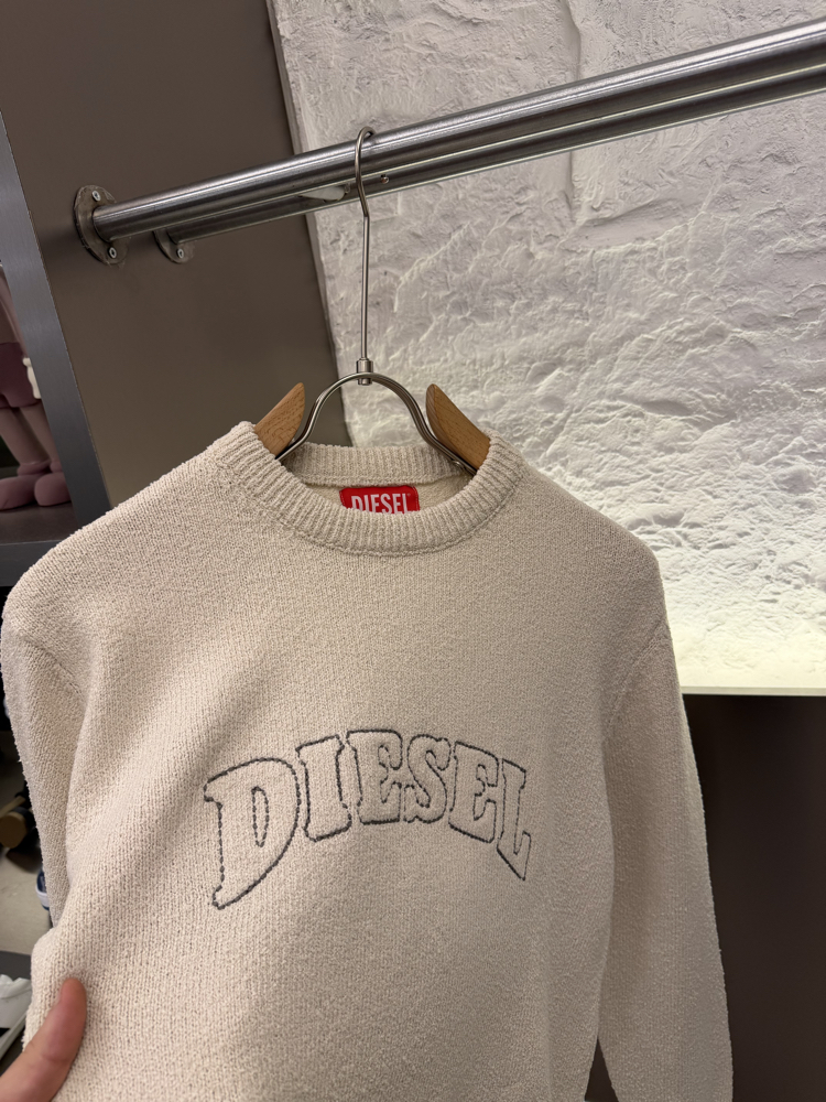 Diesel Premium %100 Pamuk Triko Kazak Kahve