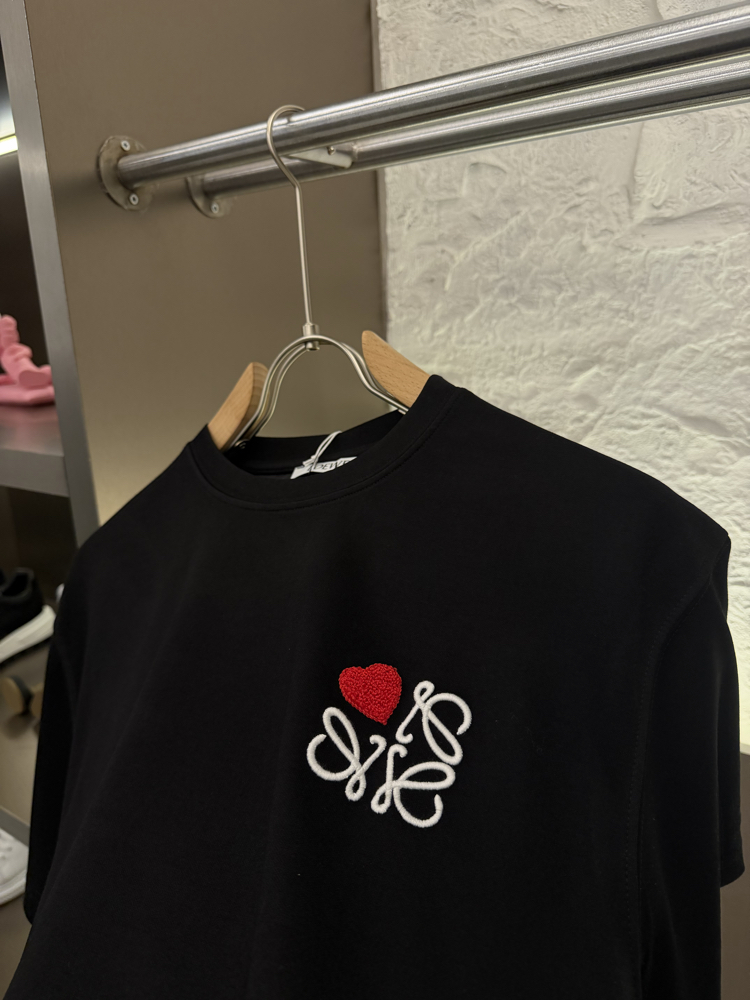 LOEWE Logo Appliquéd %100 Cotton Tshirt