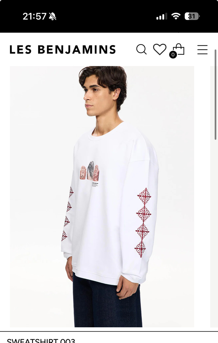 Les Benjamins Oversized Fit %100 Cotton Sweatshirt