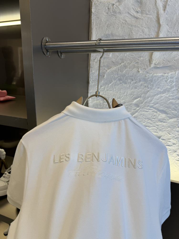 Les Benjamins Logo Appliquéd %100 Cotton Polo Tshirt