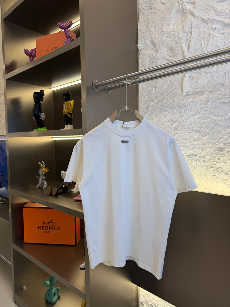 Christian Dior Logo Appliquéd %100 Cotton Tshirt