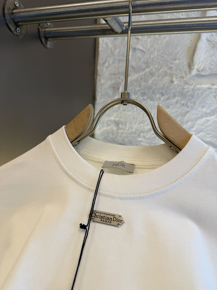 Christian Dior Logo Appliquéd %100 Cotton Tshirt
