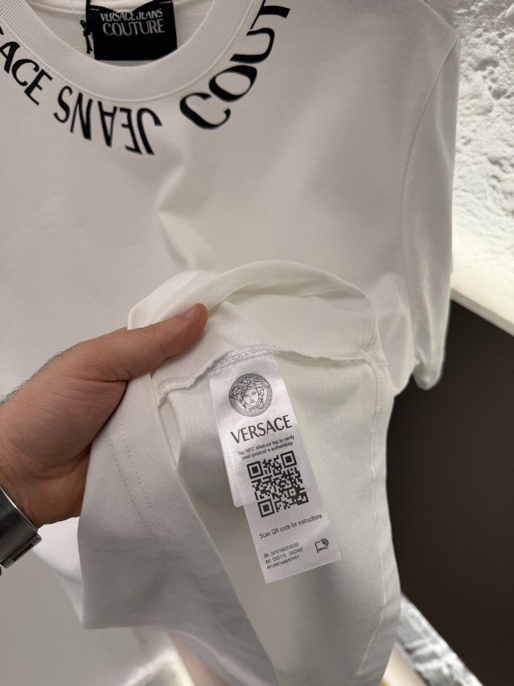 Versace Jeans Logo Appliquéd %100 Cotton Tshirt