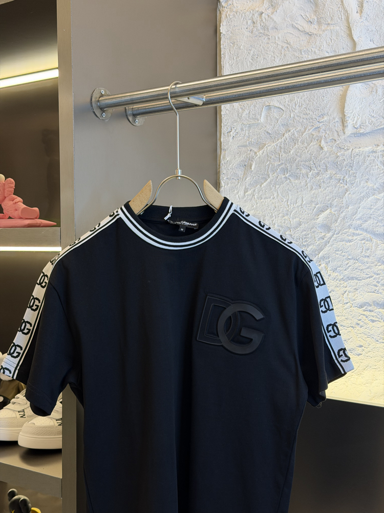 Dolce Gabbana Logo Appliquéd %100 Cotton Tshirt