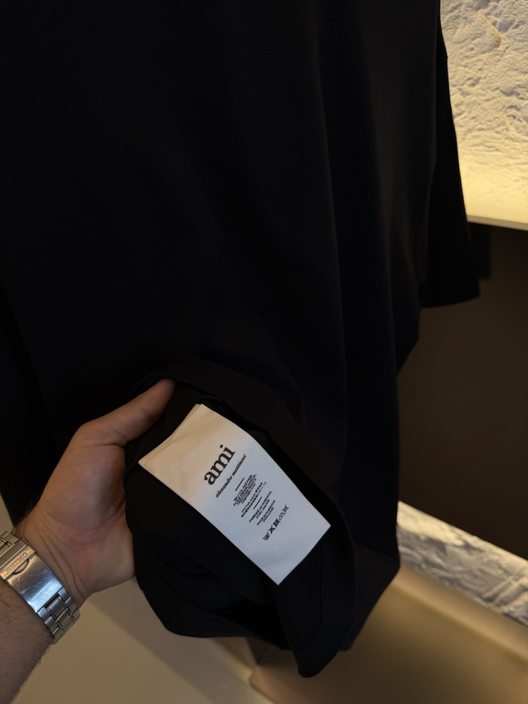 Ami Paris Logo Appliquéd %100 Cotton Tshirt