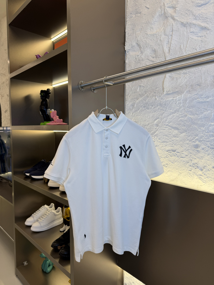 Ralph Lauren NY Logo Appliquéd %100 Cotton Polo Tshirt
