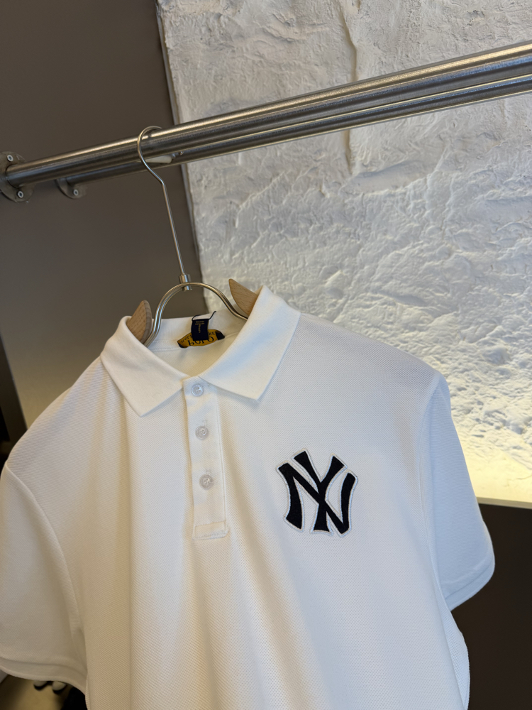 Ralph Lauren NY Logo Appliquéd %100 Cotton Polo Tshirt