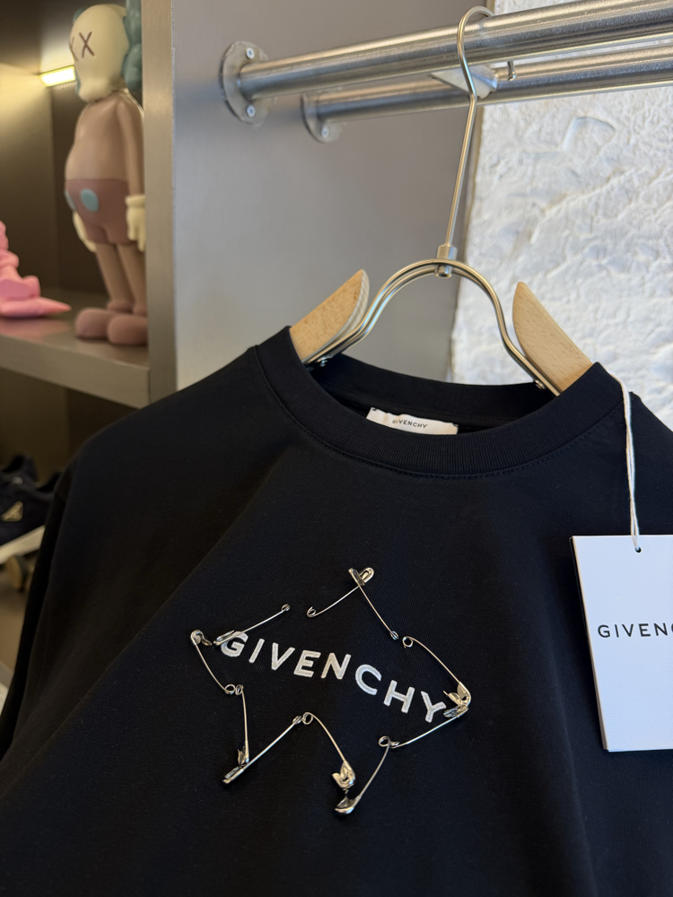 GIVENCHY %100 Cotton Logo Appliquéd Tshirt