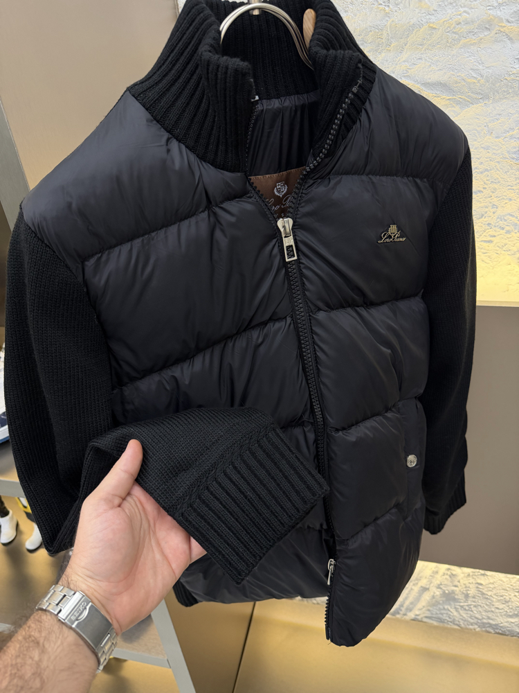 Loro Piana Premium Örme Ceket (Siyah)