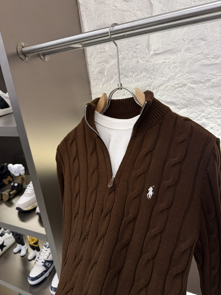 Ralph Lauren %100 Pamuk Örme Half Zip Triko