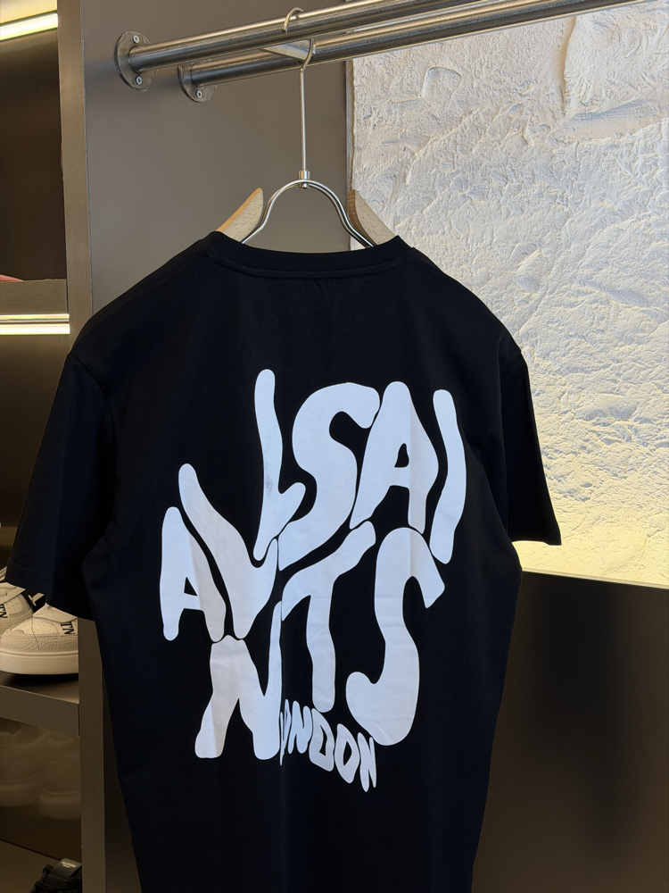 All Saints Logo Appliquéd %100 Cotton Tshirt