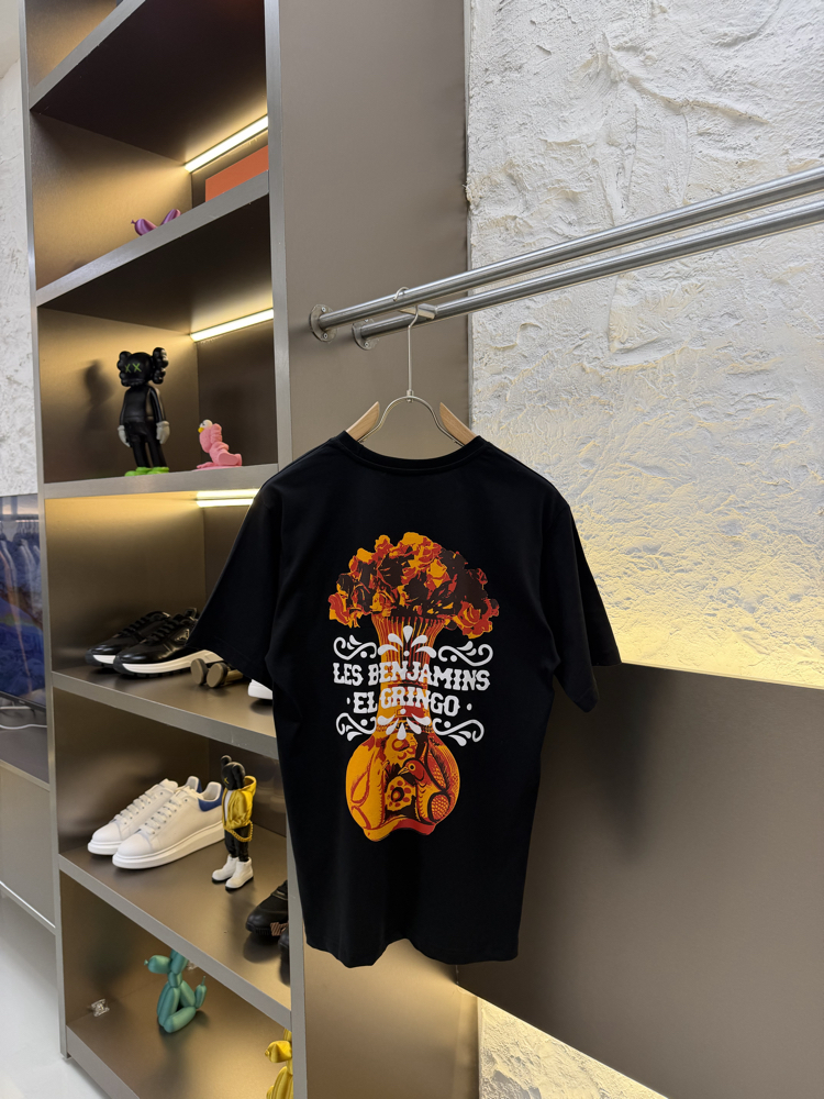 Les Benjamins Logo Appliquéd %100 Cotton Tshirt