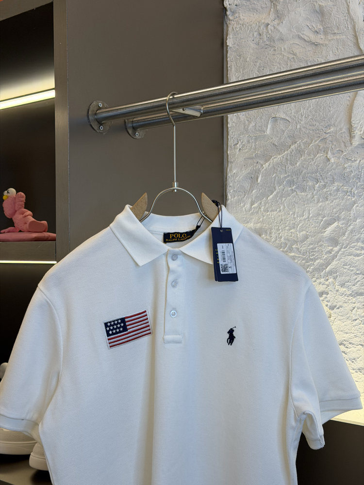 Ralph Lauren Logo Appliquéd %100 Cotton Polo Tshirt