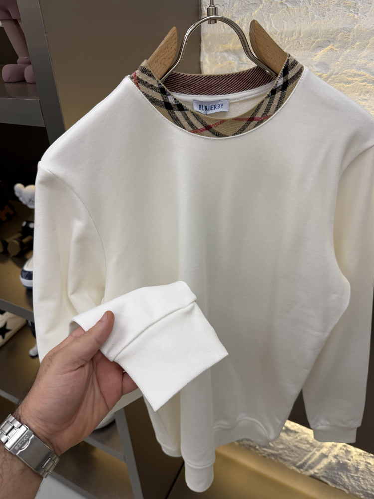Burberry Premium %100 Pamuk Sweatshirt