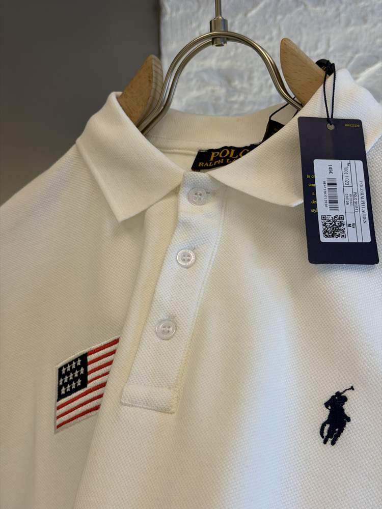 Ralph Lauren Logo Appliquéd %100 Cotton Polo Tshirt