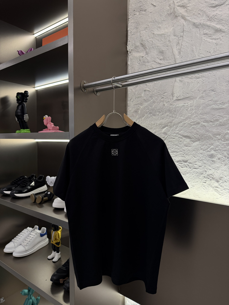 LOEWE Logo Appliquéd %100 Cotton Tshirt