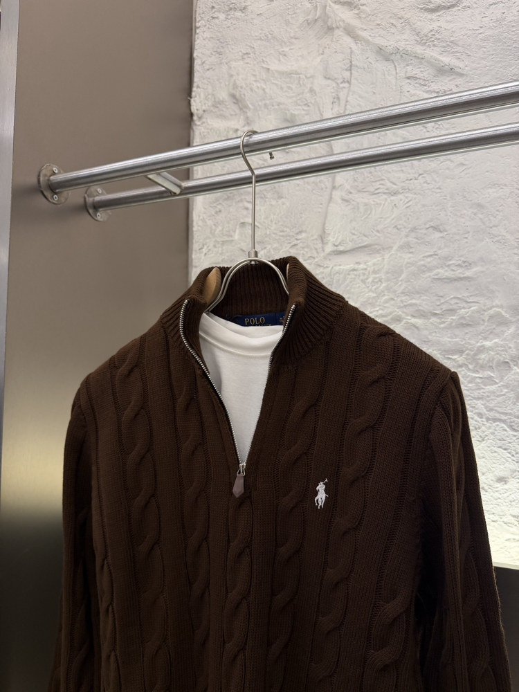 Ralph Lauren %100 Pamuk Örme Half Zip Triko