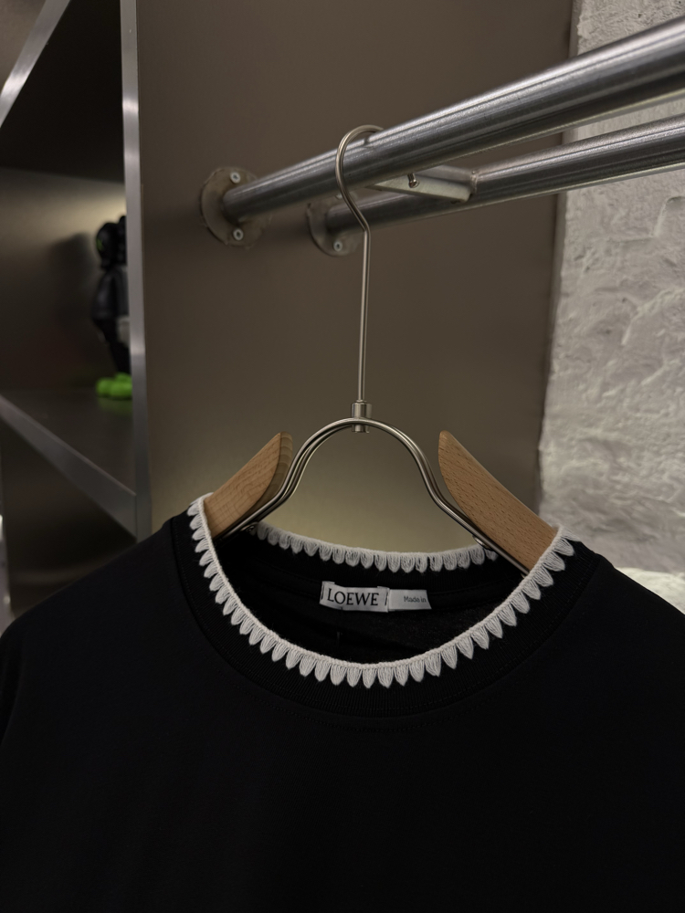 LOEWE Logo Appliquéd %100 Cotton Tshirt