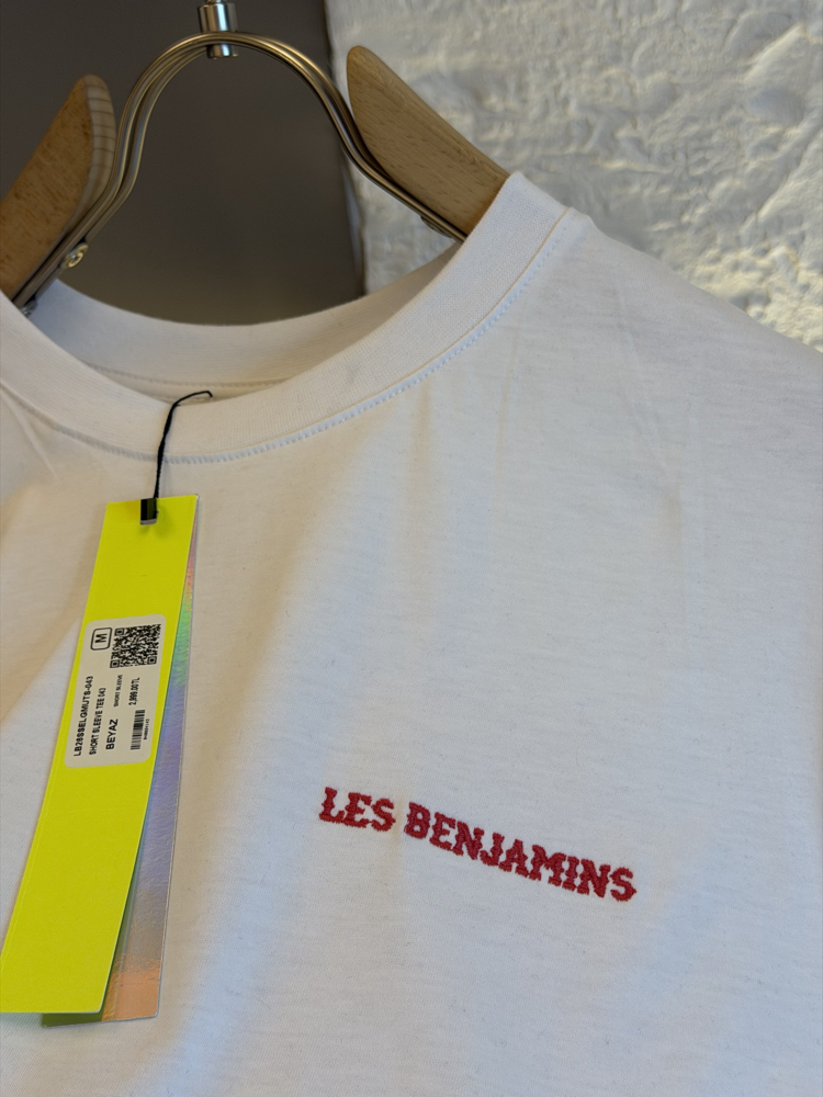 Les Benjamins Logo Appliquéd %100 Cotton Tshirt