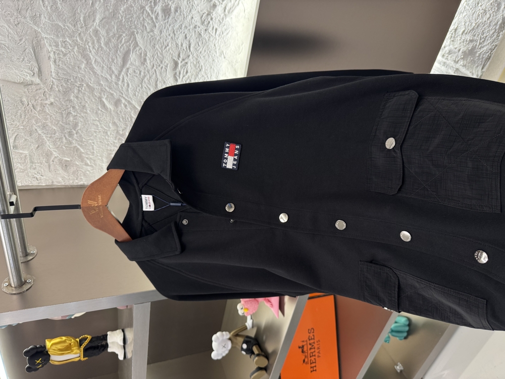 Tommy Hilfiger Logo Appliquéd %100 Cotton Jacket 