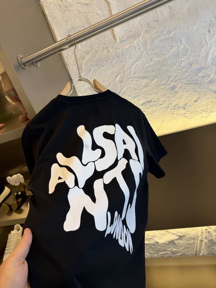 All Saints Logo Appliquéd %100 Cotton Tshirt
