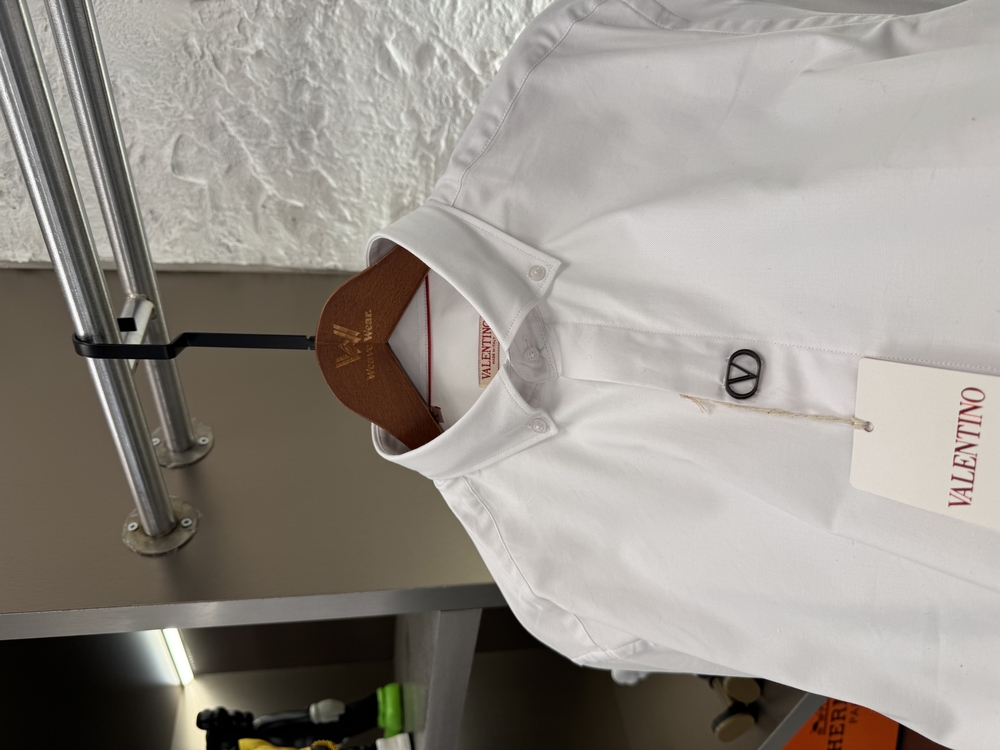 Valentino Gravani Logo Appliquéd Velvet Shirt Gömlek