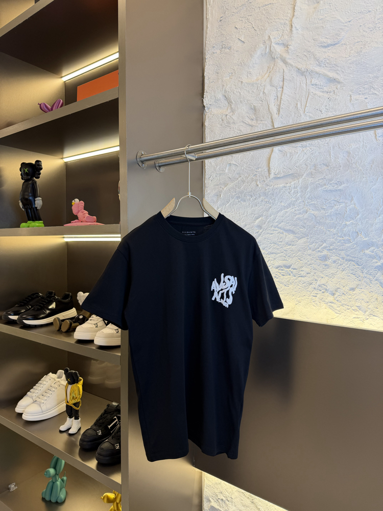 All Saints Logo Appliquéd %100 Cotton Tshirt